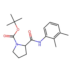 tert-butyl (2S)-2-[(2,3-dimethylphenyl)carbamoyl]pyrrolidine-1-carboxylate structure