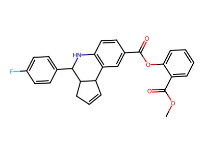 (2-methoxycarbonylphenyl) 4-(4-fluorophenyl)-3a,4,5,9b-tetrahydro-3H-cyclopenta[c]quinoline-8-carboxylate structure
