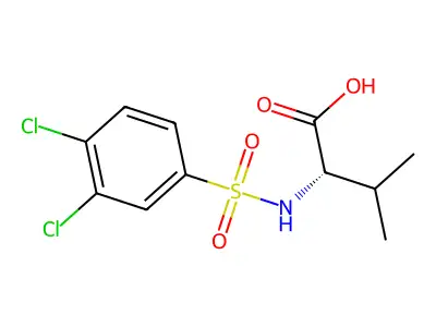 (2S)-2-(3,4-Dichlorobenzenesulfonamido)-3-methylbutanoic acid structure