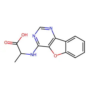 Benzofuro[3,2-d]pyrimidin-4-yl-D-alanine structure