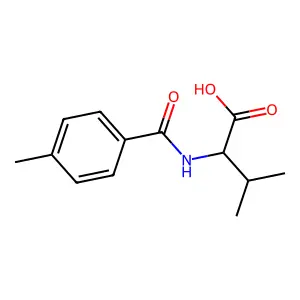 (2S)-3-methyl-2-[(4-methylphenyl)formamido]butanoic acid structure