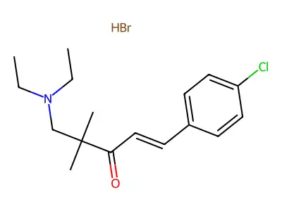 1-p-Chlorophenyl-4,4-dimethyl-5-diethylamino-1-penten-3-one hydrobromide structure