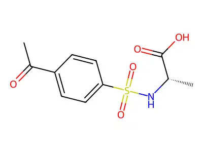 (2S)-2-(4-Acetylbenzenesulfonamido)propanoic acid structure