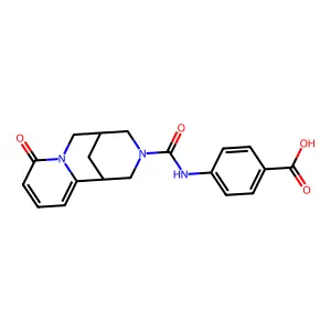 4-({6-oxo-7,11-diazatricyclo[7.3.1.0,2,7]trideca-2,4-diene-11-carbonyl}amino)benzoic acid structure