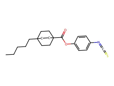 4-Isothiocyanatophenyl 4-pentylbicyclo(2.2.2)octane-1-carboxylate structure