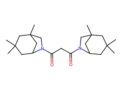 1,3-Bis({1,3,3-trimethyl-6-azabicyclo[3.2.1]octan-6-yl})propane-1,3-dione structure