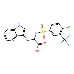 N-{[4-Chloro-3-(Trifluoromethyl)phenyl]sulfonyl}-L-Tryptophan structure