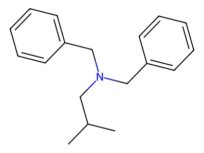Benzenemethanamine, N-(2-methylpropyl)-N-(phenylmethyl)- structure