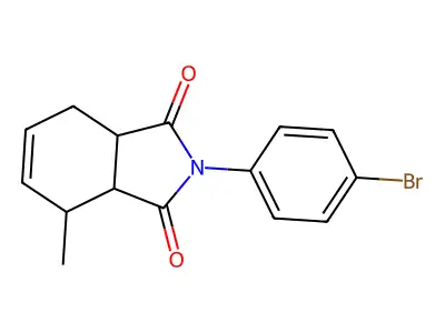2-(4-Bromophenyl)-4-methyl-3a,4,7,7a-tetrahydroisoindole-1,3-dione structure