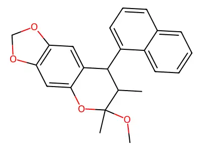 6-methoxy-6,7-dimethyl-8-(1-naphthyl)-7,8-dihydro-6H-[1,3]dioxolo[4,5-g]chromene structure