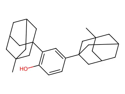 2,4-Bis(3-methyladamantan-1-yl)phenol structure