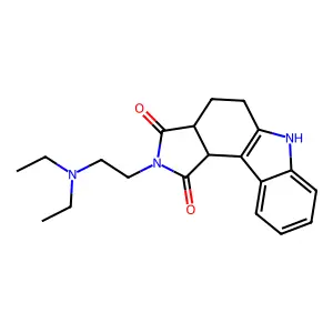 (3aS,10cS)-2-[2-(diethylamino)ethyl]-4,5,6,10c-tetrahydropyrrolo[3,4-c]carbazole-1,3(2H,3aH)-dione structure