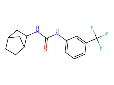 3-(Bicyclo(2.2.1)heptan-2-yl)-1-(3-(trifluoromethyl)phenyl)urea structure