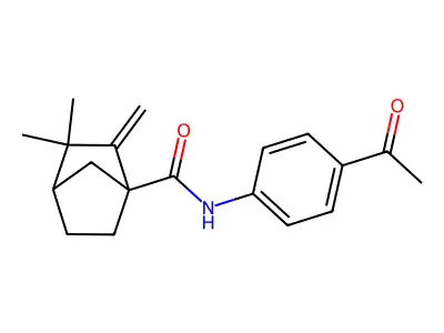 N-(4-Acetylphenyl)-3,3-dimethyl-2-methylidenebicyclo[2.2.1]heptane-1-carboxamide structure