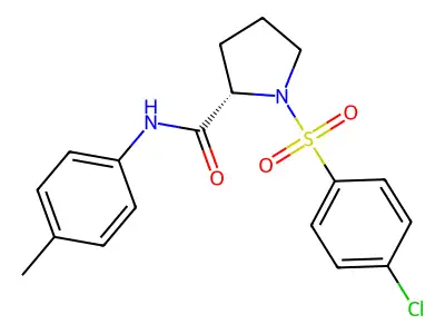 (2S)-1-(4-chlorophenyl)sulfonyl-N-(4-methylphenyl)pyrrolidine-2-carboxamide structure