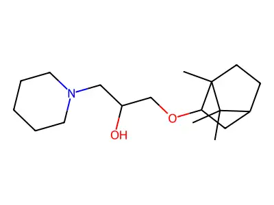 1-(Piperidin-1-yl)-3-[(1,7,7-trimethylbicyclo[2.2.1]hept-2-yl)oxy]propan-2-ol structure