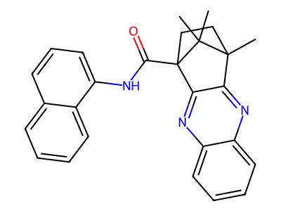 4,11,11-trimethyl-N-(naphthalen-1-yl)-3,4-dihydro-1,4-methanophenazine-1(2H)-carboxamide structure