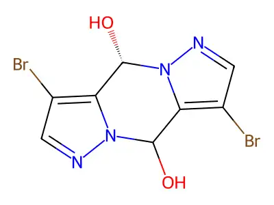 (4S)-3,8-Dibromo-4H,9H-dipyrazolo[1,5-a:1',5'-d]pyrazine-4,9-diol structure