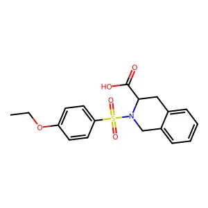 (3S)-2-(4-Ethoxybenzenesulfonyl)-1,2,3,4-tetrahydroisoquinoline-3-carboxylic acid structure