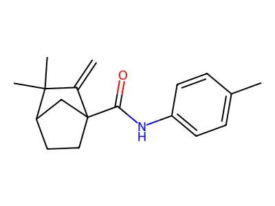 3,3-dimethyl-2-methylidene-N-(4-methylphenyl)bicyclo[2.2.1]heptane-1-carboxamide structure