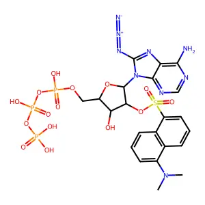 8-叠氮基-2'-O-丹磺酰腺苷三磷酸酯 structure