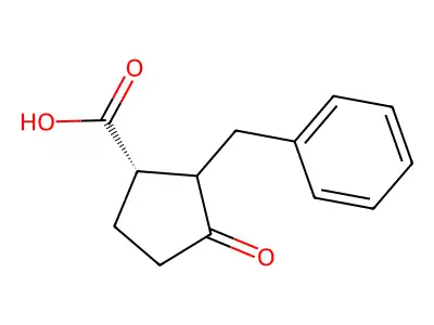 2-Benzyl-3-oxocyclopentane-1-carboxylic acid structure