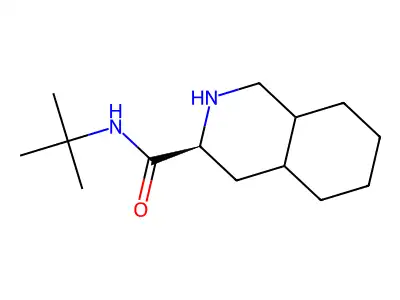 (3S)-N-tert-butyl-1,2,3,4,4a,5,6,7,8,8a-decahydroisoquinoline-3-carboxamide structure