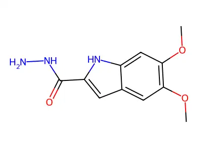 5,6-dimethoxy-1H-indole-2-carbohydrazide structure
