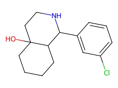 1-(3-Chlorophenyl)octahydroisoquinolin-4a(2H)-ol structure