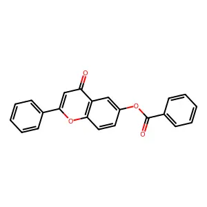 4H-1-Benzopyran-4-one, 6-(benzoyloxy)-2-phenyl- structure