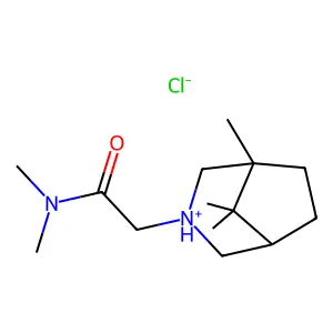 3-Azabicyclo(3.2.1)octane-3-acetamide, N,N,1,8,8-pentamethyl-, hydrochloride structure
