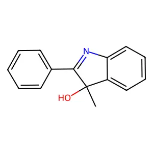 3-methyl-2-phenylindol-3-ol structure