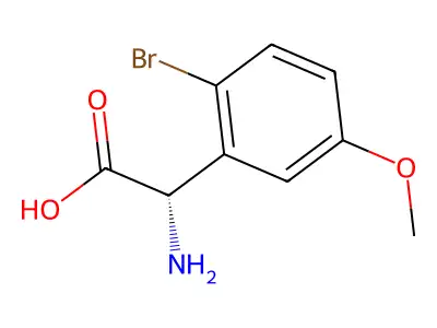 (S)-2-Amino-2-(2-bromo-5-methoxyphenyl)acetic acid structure