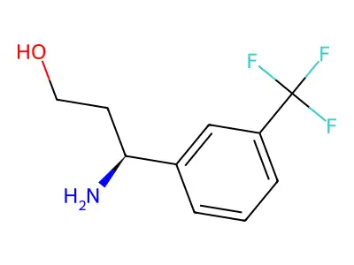 (3S)-3-amino-3-[3-(trifluoromethyl)phenyl]propan-1-ol structure