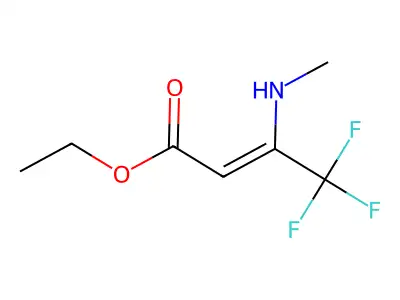 2-Butenoic acid, 4,4,4-trifluoro-3-(methylamino)-, ethyl ester structure