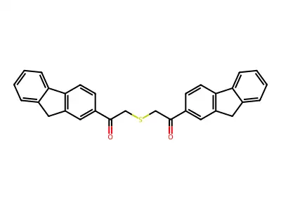 Ethanone, 2,2'-thiobis(1-(9H-fluoren-2-yl)- structure