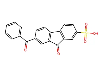 9H-Fluorene-2-sulfonic acid, 7-benzoyl-9-oxo- structure