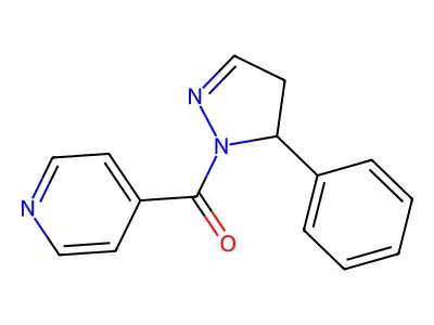 (4,5-Dihydro-5-phenyl-1H-pyrazol-1-yl)-4-pyridinylmethanone structure