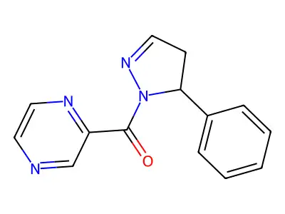 (5-Phenyl-4,5-dihydro-1H-pyrazol-1-yl)(pyrazin-2-yl)methanone structure