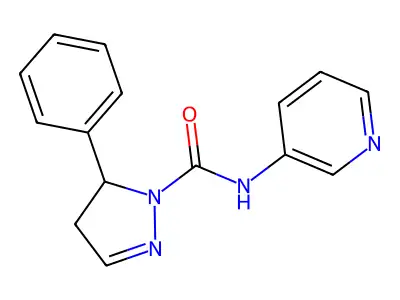 1H-Pyrazole-1-carboxamide, 4,5-dihydro-5-phenyl-N-(3-pyridinyl)- structure
