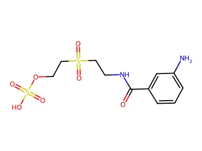 2-[(2-[(3-氨基苯甲酰)氨基]乙基)磺酰基]乙基硫酸氢酯 structure
