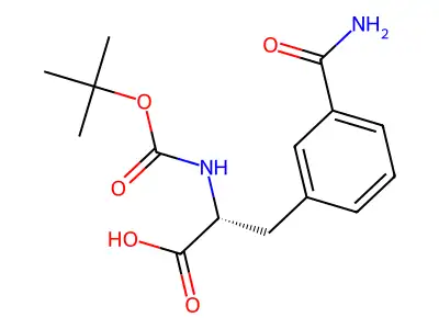 (S)-2-((tert-Butoxycarbonyl)amino)-3-(3-carbamoylphenyl)propanoic acid structure