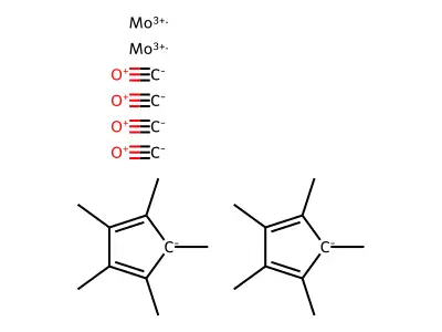 Dicarbonyl(pentamethylcyclopentadienyl)molybdenum(V) dimer structure