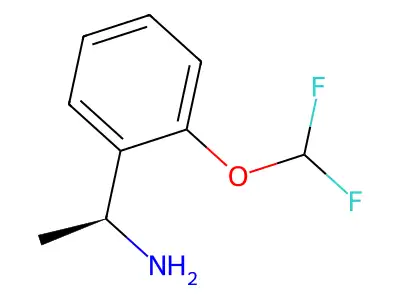 (1S)-1-[2-(difluoromethoxy)phenyl]ethan-1-amine structure