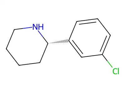 (2S)-2-(3-chlorophenyl)piperidine structure