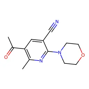 5-Acetyl-6-methyl-2-morpholinonicotinonitrile structure