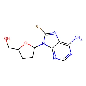 Adenosine, 8-bromo-2',3'-dideoxy- structure