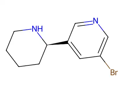 (R)-3-Bromo-5-(piperidin-2-yl)pyridine structure