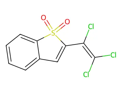 Benzo(b)thiophene, 2-(trichloroethenyl)-, 1,1-dioxide structure