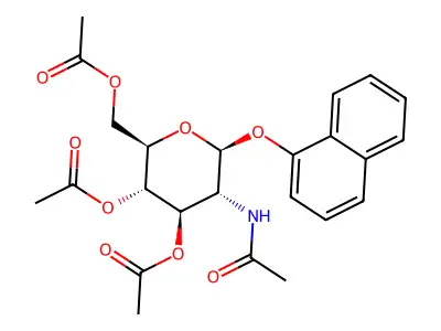 (1'-Naphthyl) 2-acetamido-3,4,6-tri-O-acetyl-2-deoxy-beta-D-glucopyranoside structure